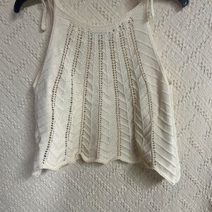 Sadie & Sage Cream Knit Crop Top